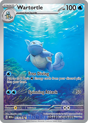 0171 Wartortle Illustration Rare Pokemon 151
