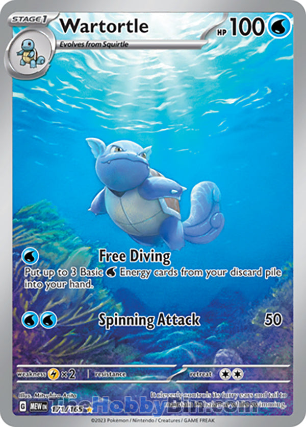 Wartortle Pokemon 151 Illustration Rare #171/165