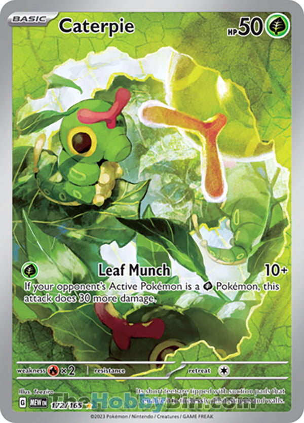 Caterpie Pokemon 151 Illustration Rare #172/165