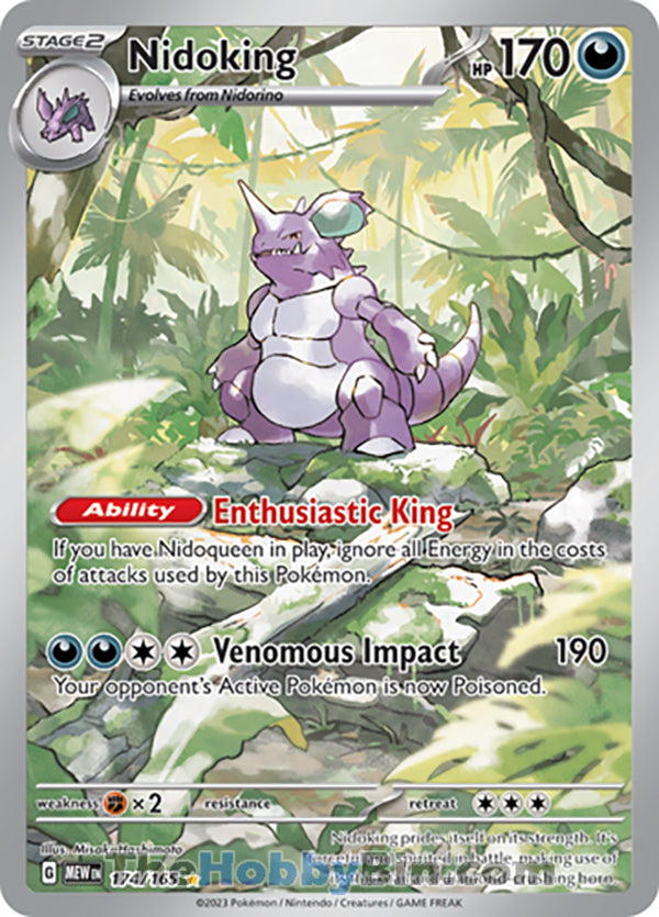 Nidoking Pokemon 151 Illustration Rare #174/165