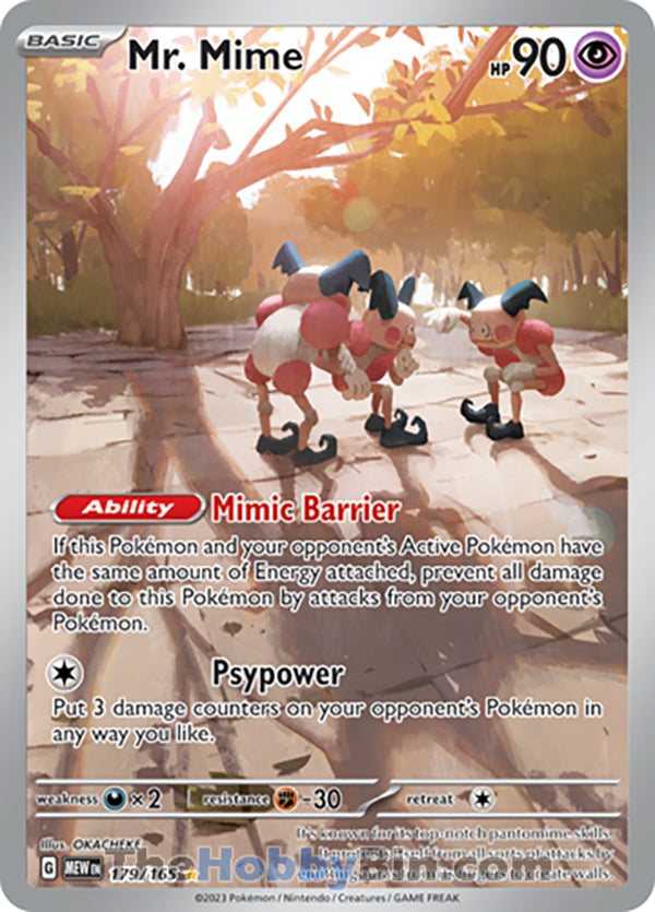 Mr. Mime #179/165 Illustration Rare - Pokemon 151 Pokemon card