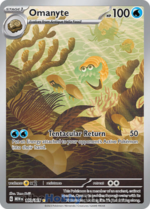 0180 Omanyte Illustration Rare Pokemon 151