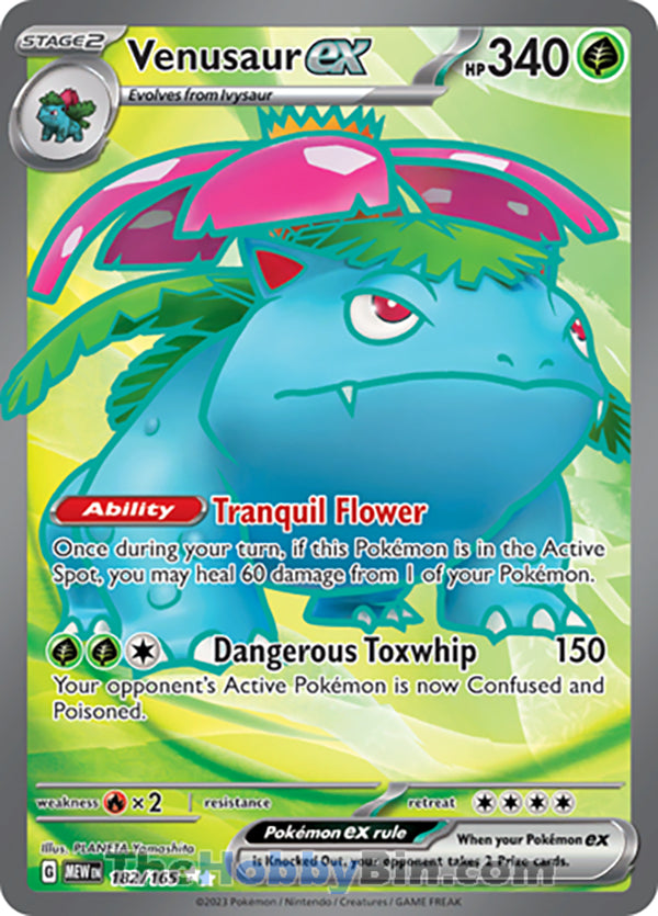 Venusaur ex #182/165 Ultra Rare - Pokemon 151 Pokemon card