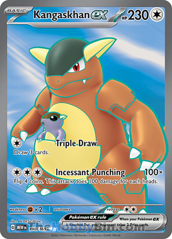 Kangaskhan ex #190/165 Ultra Rare - Pokemon 151 Pokemon card