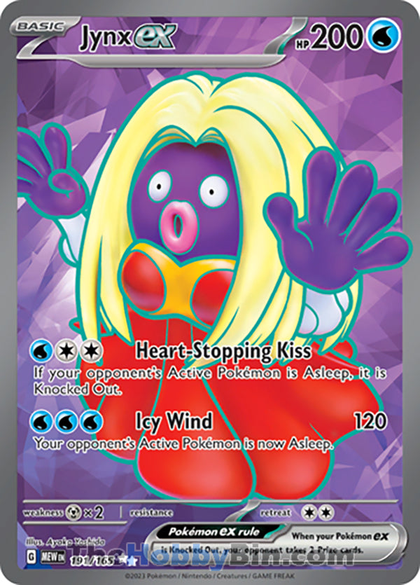 Jynx ex Pokemon 151 Ultra Rare #191/165