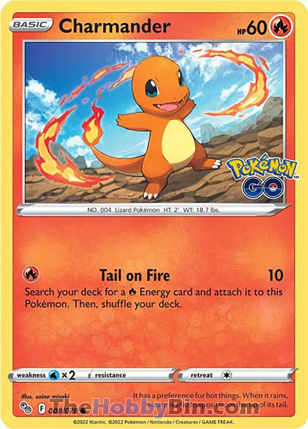 Charmander Pokemon Go Common #008/078