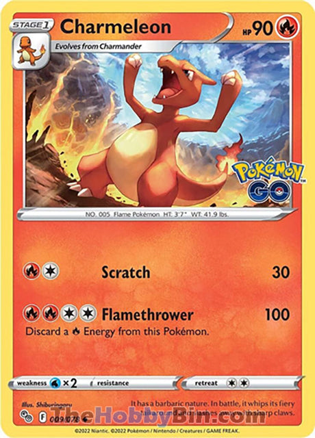 Charmeleon Pokemon Go Uncommon #009/078