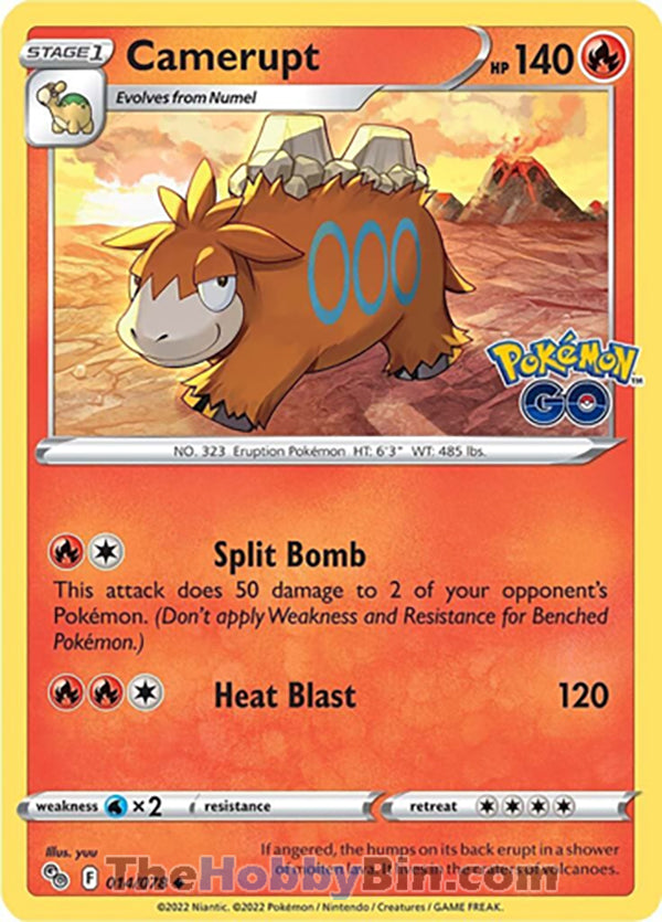 0014 Camerupt Uncommon Pokemon GO