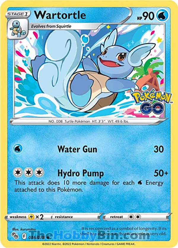 0016 Wartortle Uncommon Pokemon GO