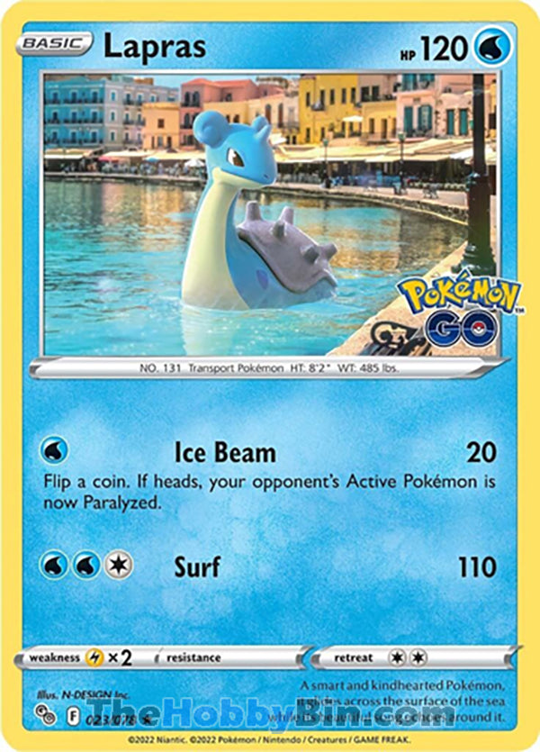 0023 Lapras Holo Rare Pokemon GO