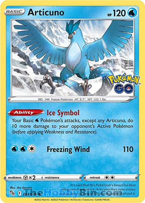 0024 Articuno Holo Rare Pokemon GO