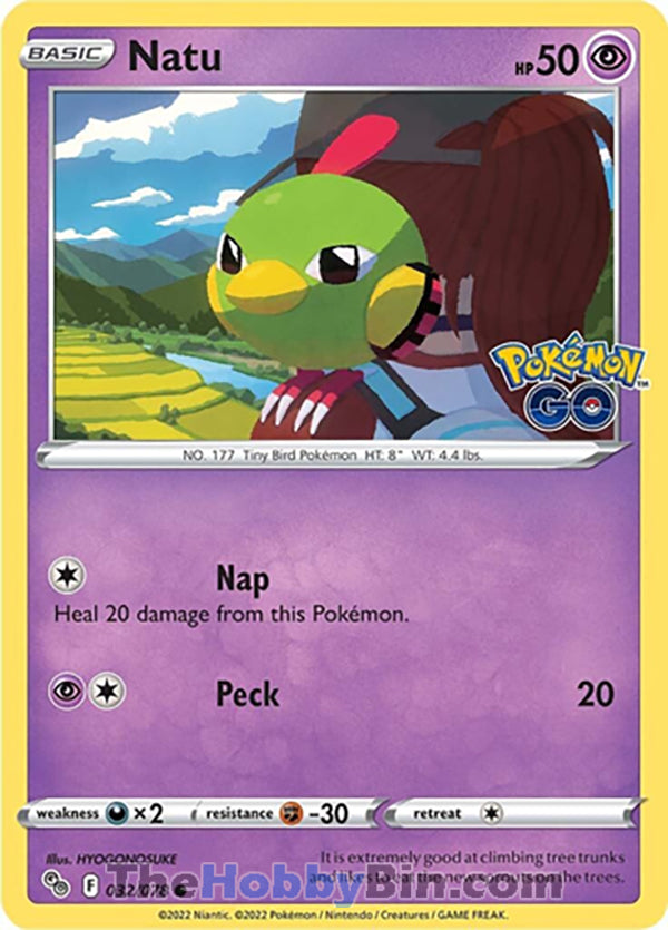 Natu Pokemon Go Common #032/078