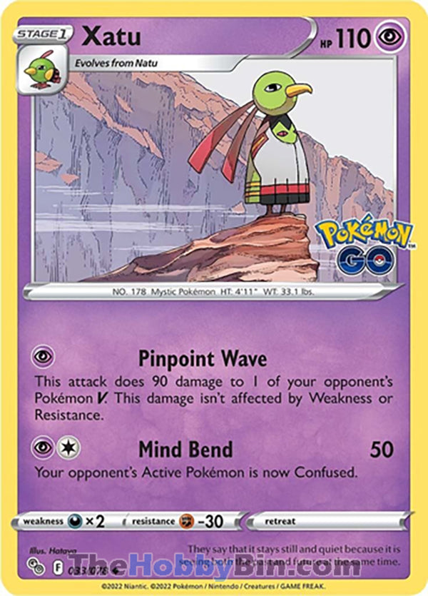 Xatu Pokemon Go Uncommon #033/078