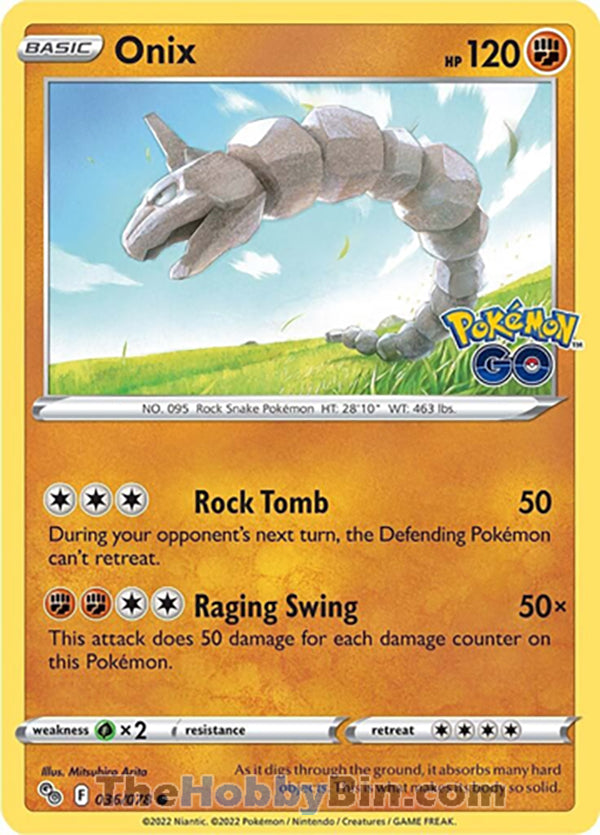 0036 Onix Common Pokemon GO
