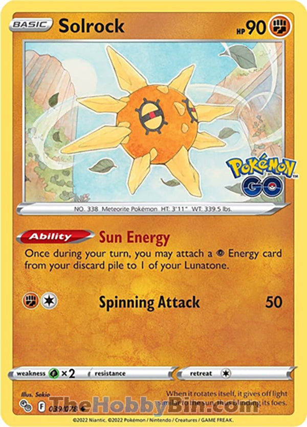0039 Solrock Uncommon Pokemon GO