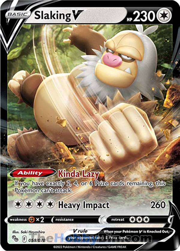 0058 Slaking V Ultra Rare Pokemon GO