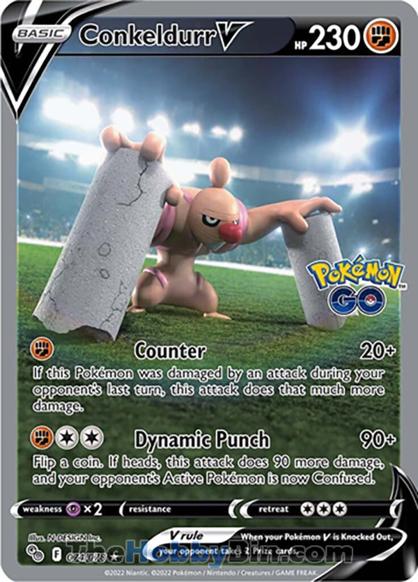 0074 Conkeldurr V Ultra Rare Pokemon GO