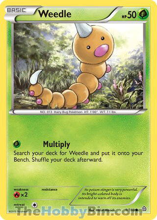 Weedle Primal Clash Common #1/160