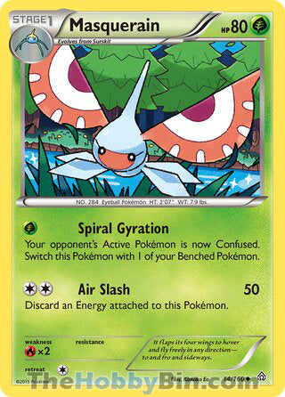 Masquerain #14/160 Uncommon - Primal Clash Pokemon card