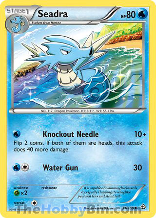 Seadra #31/160 Uncommon - Primal Clash Pokemon card