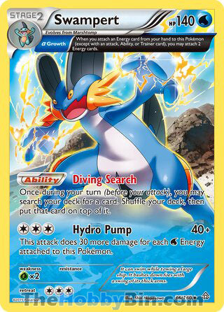 Swampert Primal Clash Holo Rare #36/160