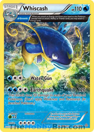 Whiscash #41/160 Rare - Primal Clash Pokemon card