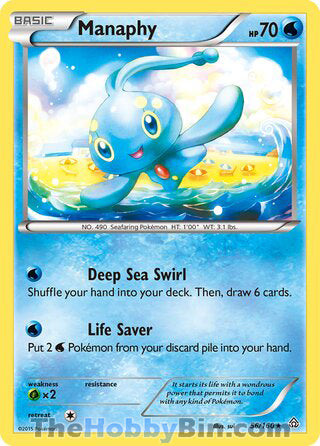 Manaphy #56/160 Holo Rare - Primal Clash Pokemon card