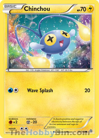 Chinchou #57/160 Common - Primal Clash Pokemon card