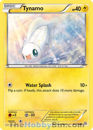 Tynamo #62/160 Common - Primal Clash Pokemon card