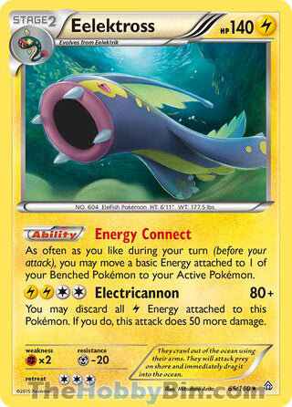 Eelektross #65/160 Holo Rare - Primal Clash Pokemon card