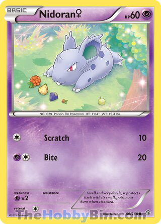Nidoran #66/160 Common - Primal Clash Pokemon card