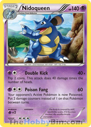 Nidoqueen #68/160 Uncommon - Primal Clash Pokemon card