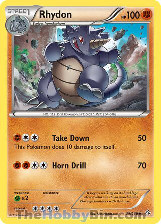 Rhydon #75/160 Uncommon - Primal Clash Pokemon card