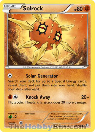 Solrock #83/160 Common - Primal Clash Pokemon card