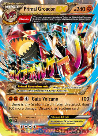 Primal Groudon EX #86/160 Ultra Rare - Primal Clash Pokemon card