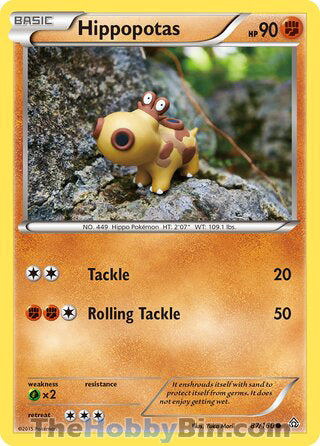 Hippopotas #87/160 Common - Primal Clash Pokemon card