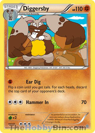 Diggersby Primal Clash Rare #90/160