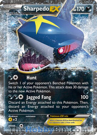 Sharpedo EX #91/160 Ultra Rare - Primal Clash Pokemon card