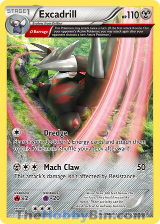 Excadrill #97/160 Holo Rare - Primal Clash Pokemon card