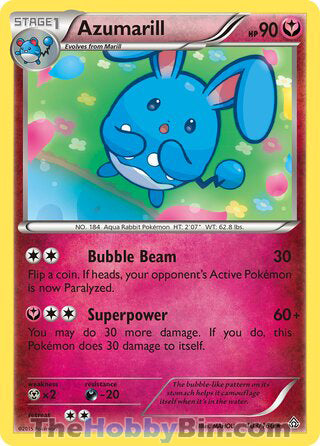 Azumarill Primal Clash Rare #103/160