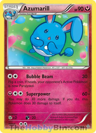 Azumarill #103/160 Rare - Primal Clash Pokemon card