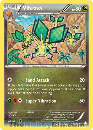 Vibrava #109/160 Uncommon - Primal Clash Pokemon card