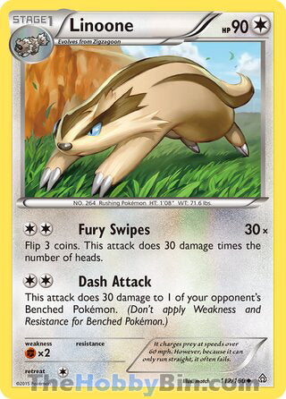 Linoone #112/160 Uncommon - Primal Clash Pokemon card
