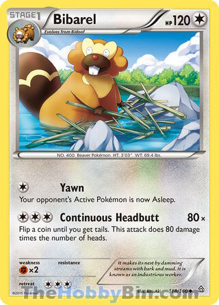 Bibarel #118/160 Uncommon - Primal Clash Pokemon card