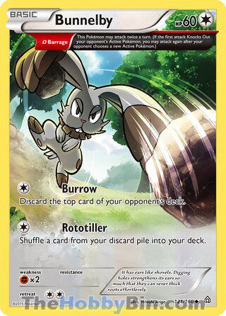 Bunnelby #121/160 Uncommon - Primal Clash Pokemon card