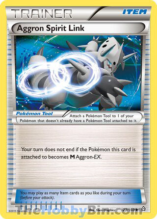 Aggron Spirit Link #123/160 Uncommon - Primal Clash Pokemon card