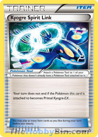 Kyogre Spirit Link #132/160 Uncommon - Primal Clash Pokemon card
