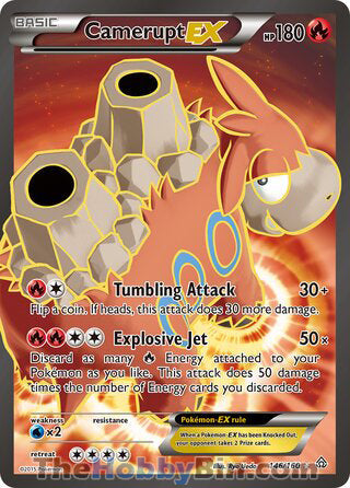 Camerupt EX #146/160 Ultra Rare - Primal Clash Pokemon card