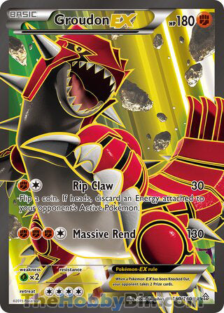 Groudon EX #150/160 Ultra Rare - Primal Clash Pokemon card
