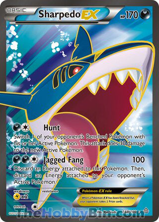 Sharpedo EX #152/160 Ultra Rare - Primal Clash Pokemon card